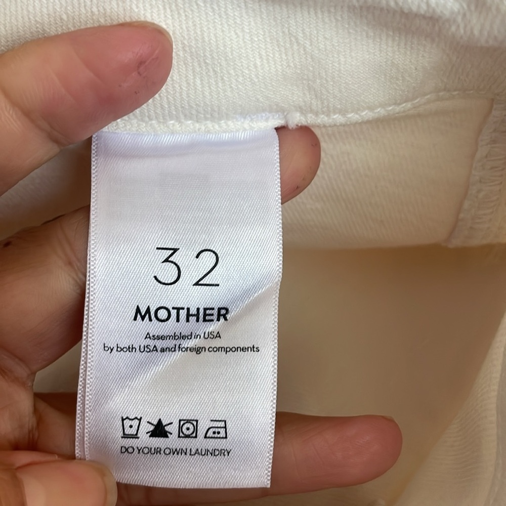 Mother Patch Pocket Private Ankle Fray Jeans In Cream Puffs - Picture 13 of 15
